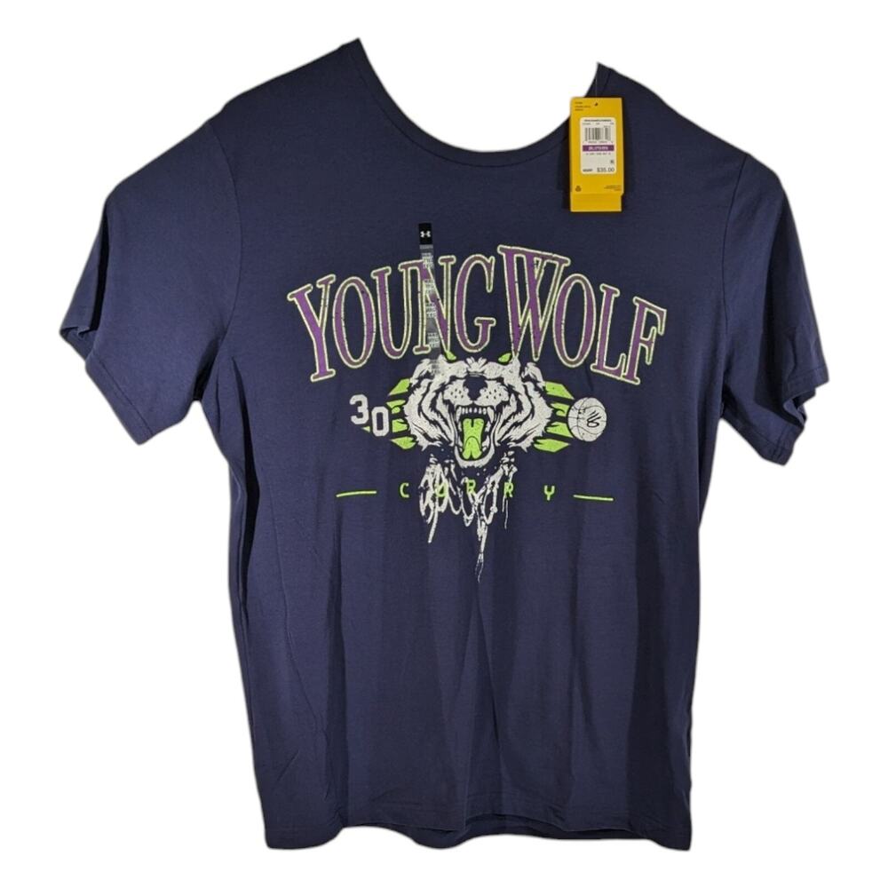 Stephen Curry T Shirt 2XL XXL Mens Golden State Warriors Navy Blue Under Armour